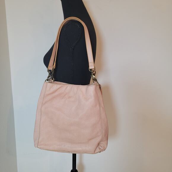 American Leather Co 100% Leather Shoulder Purse Handbag Hobo Austin Triple Entry - Picture 2 of 16